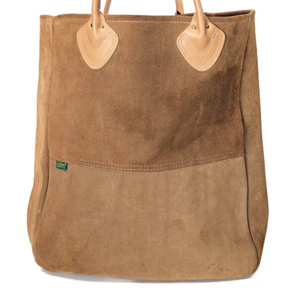 L.L. Bean Vintage Brown Suede Boat and Leather Tote - Picture 5 of 16